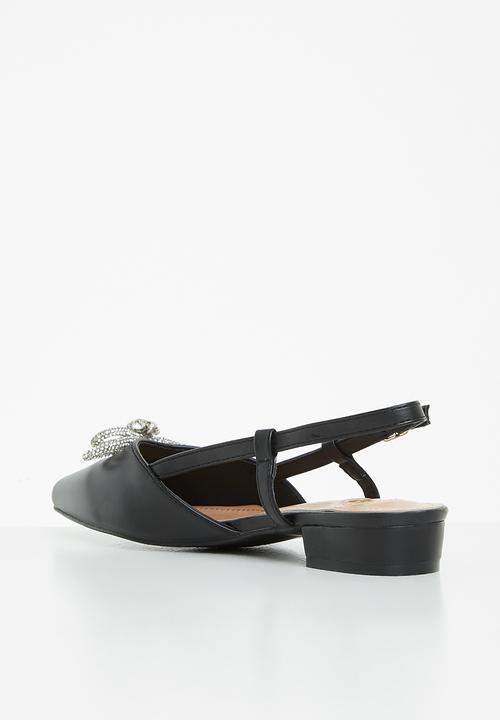 Footwork - Simm slingback ballet - black