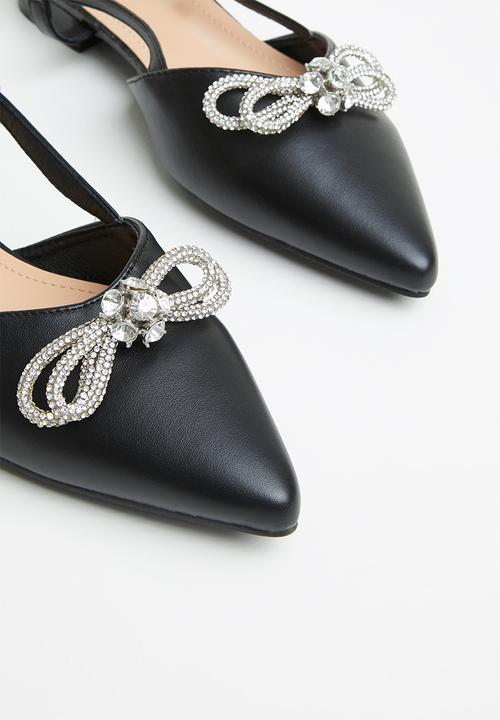 Footwork - Simm slingback ballet - black