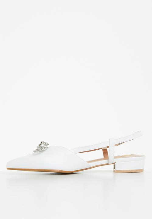 Footwork - Simm slingback ballet - white