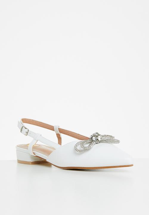Footwork - Simm slingback ballet - white