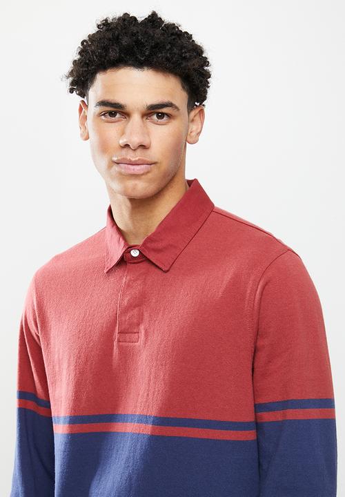 Levi’s® - Classic long sleeve rugby - red & navy 