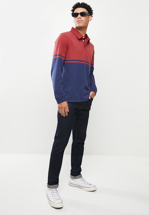 Levi’s® - Classic long sleeve rugby - red & navy 