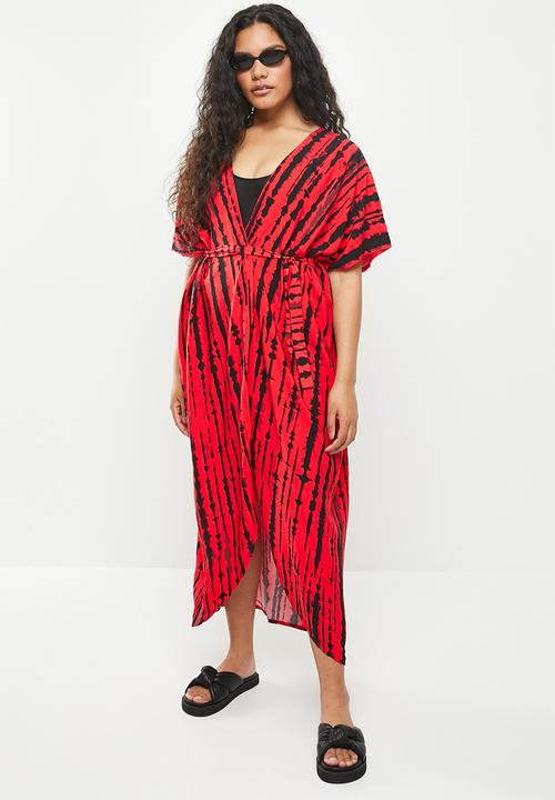 dailyfriday - Belted detail kaftan - red
