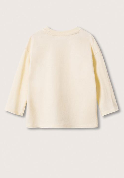 MANGO - T-shirt hello - yellow