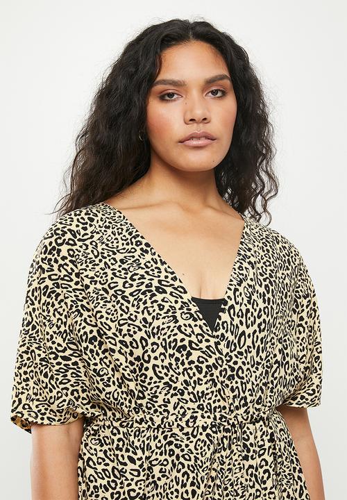 dailyfriday - Animal print kaftan - black & tan