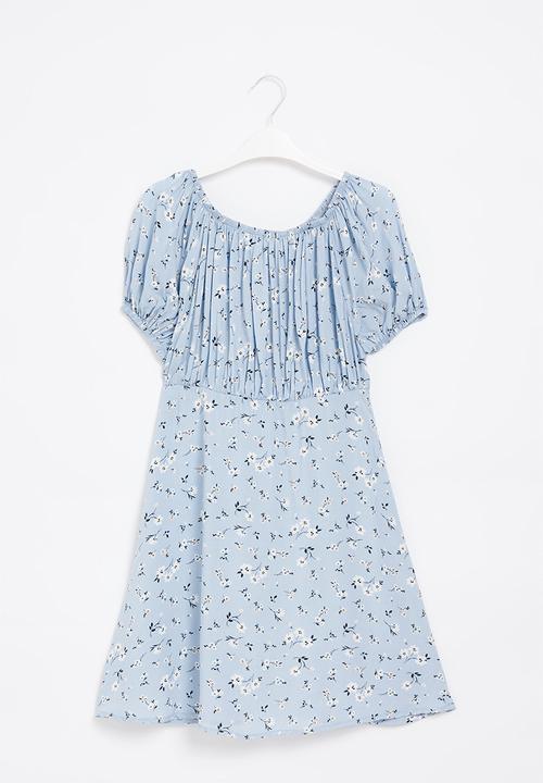 Superbalist - Puff sleeve dress - blue