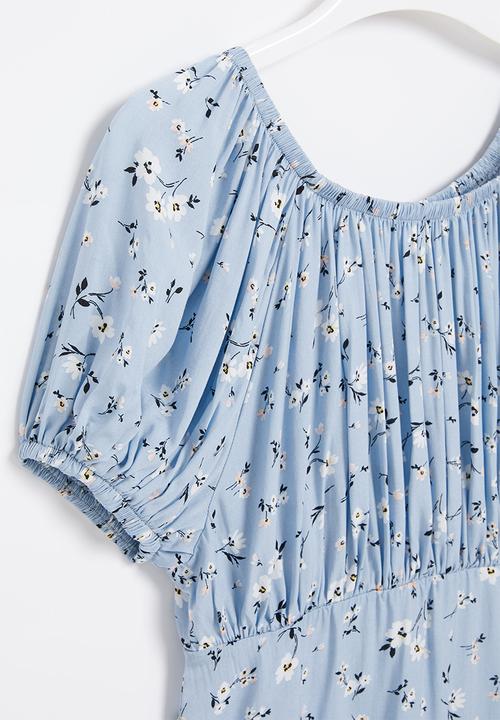 Superbalist - Puff sleeve dress - blue