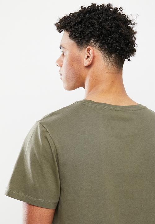 Cotton On - Organic v-neck T-shirt - military