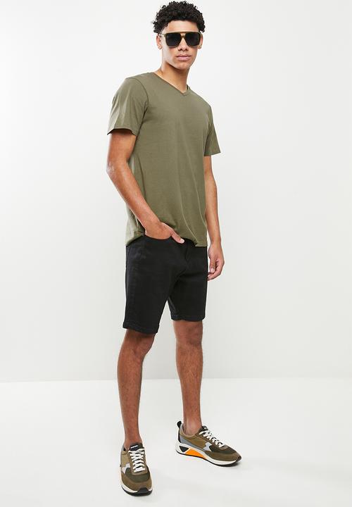 Cotton On - Organic v-neck T-shirt - military