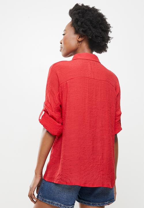 dailyfriday - Boyfriend shirt - red