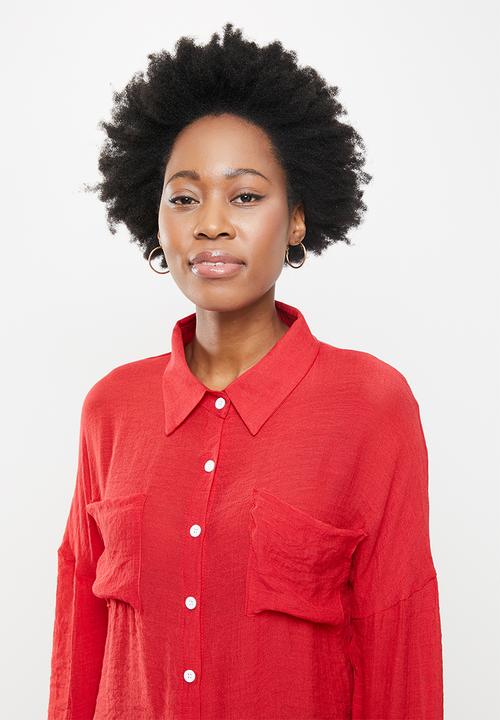 dailyfriday - Boyfriend shirt - red