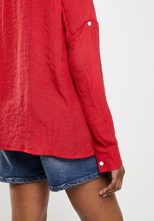 dailyfriday - Boyfriend shirt - red