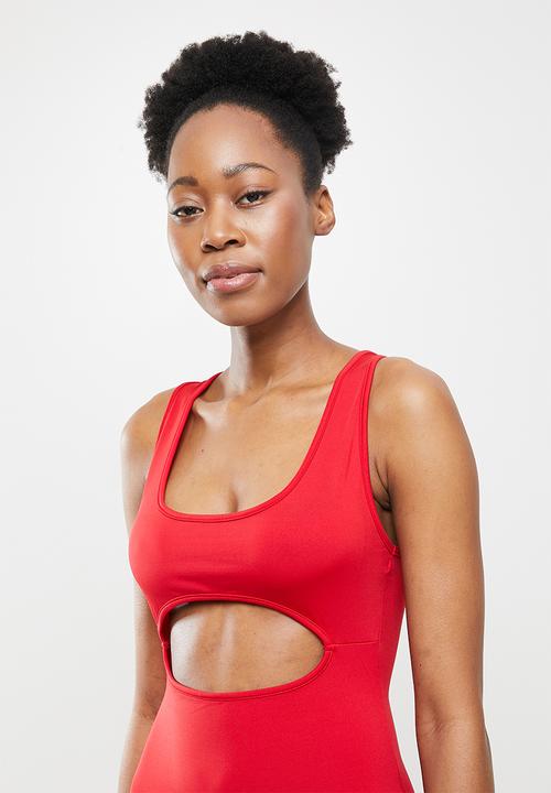 dailyfriday - Cut out sports suit - red