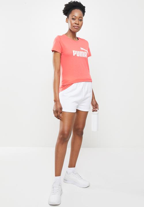 PUMA - Ess logo tee - salmon