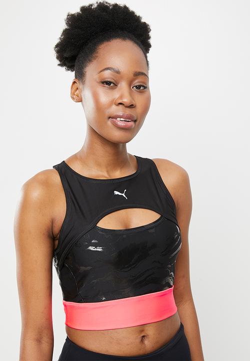 PUMA - Run ultraform aop crop tank w - puma black & sunset glow