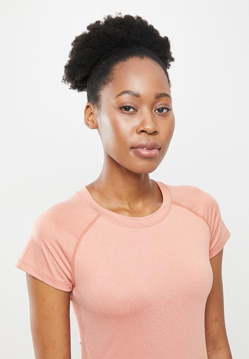 dailyfriday - Ruched short sleeve T-shirt - pink