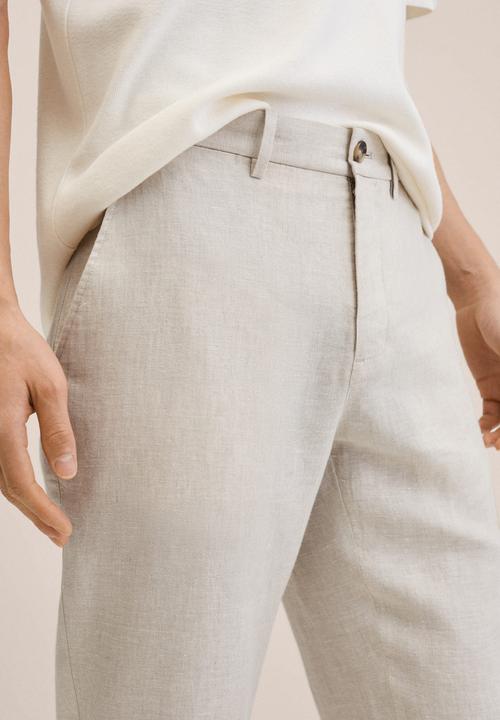 MANGO - Oyster pant  - beige