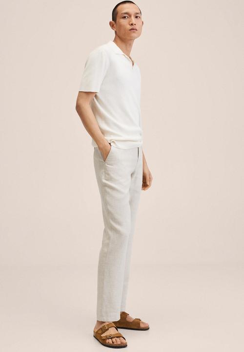 MANGO - Oyster pant  - beige
