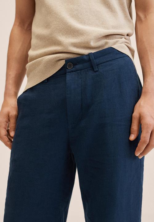 MANGO - Oyster pant - navy