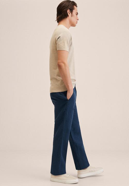 MANGO - Oyster pant - navy