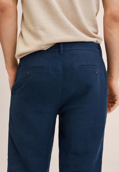 MANGO - Oyster pant - navy