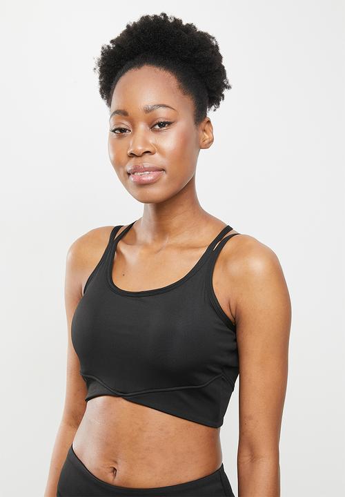 dailyfriday - Crossed-back sports bra - black