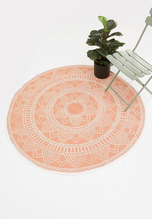 H&S - Lattice outdoor rug - coral