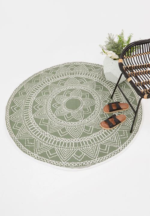 H&S - Lattice outdoor rug - green