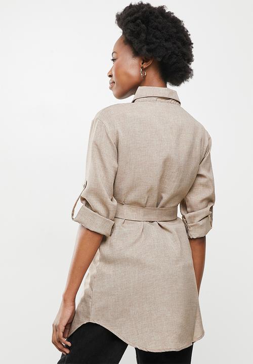 dailyfriday - Shirt dress - tan
