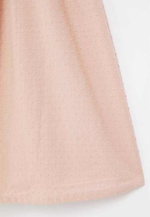 Pop Candy - Girls flutter sleeve dress - peach