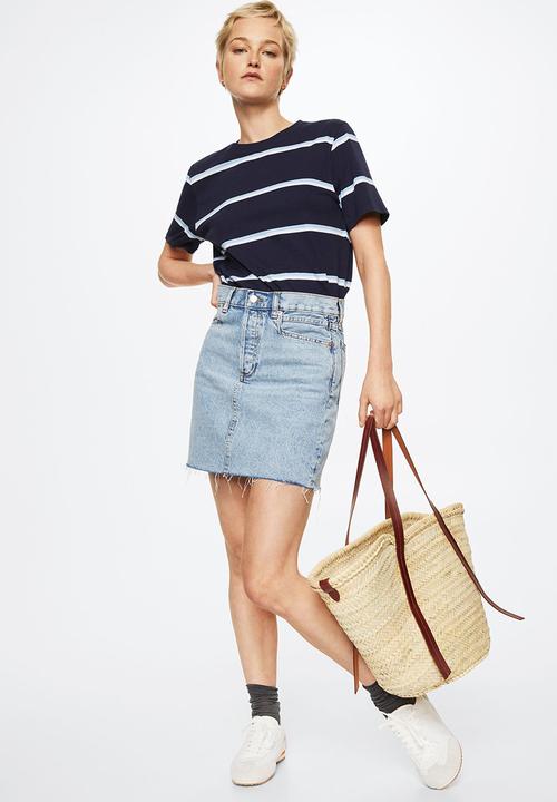 MANGO - T-shirt bella-h - navy