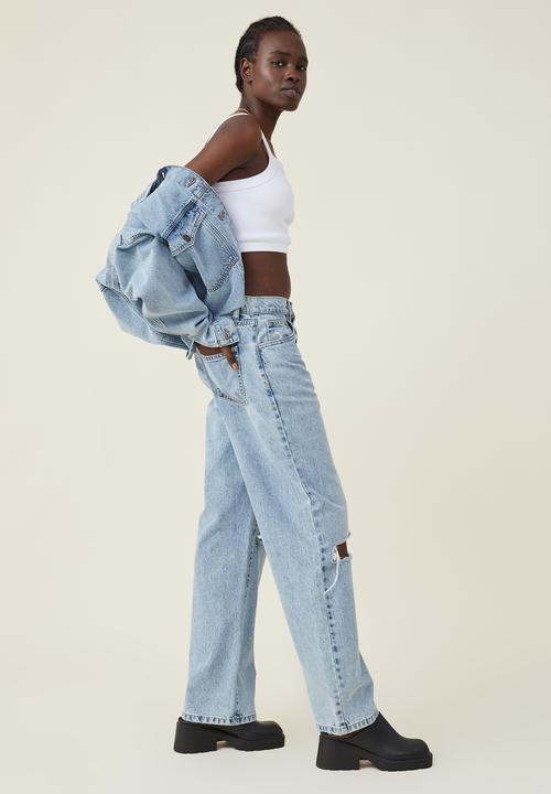 Cotton On - Loose straight jean - byron blue rip