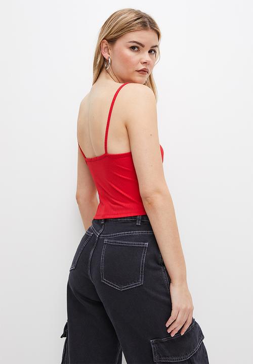 Blake - Core knit corset - red