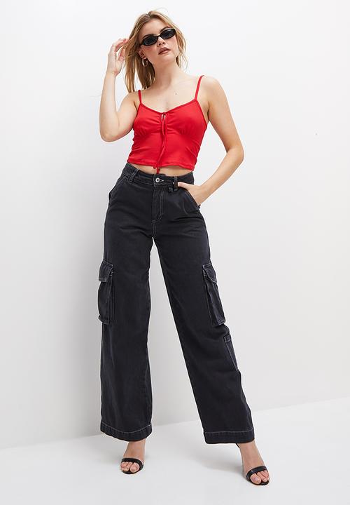 Blake - Core knit corset - red