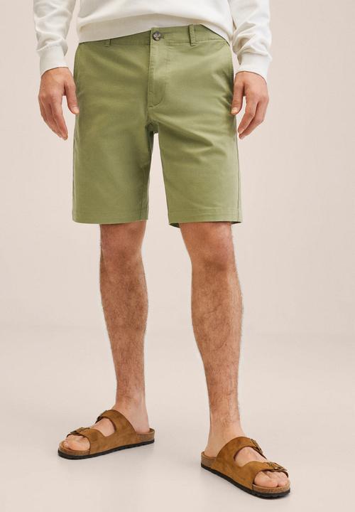 MANGO - Gracia bermuda shorts  - khaki
