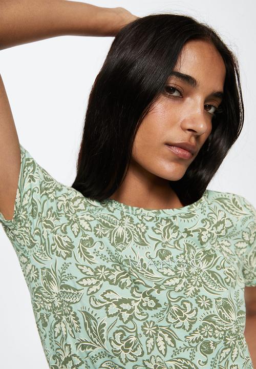 MANGO - T-shirtmangofi-h - green