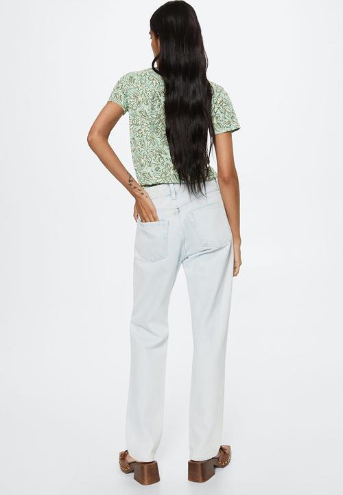 MANGO - T-shirtmangofi-h - green