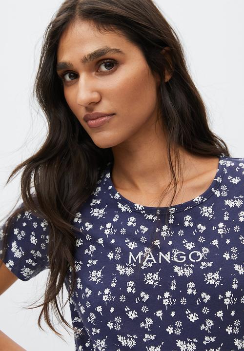 MANGO - T-shirtmangofi-h - light blue