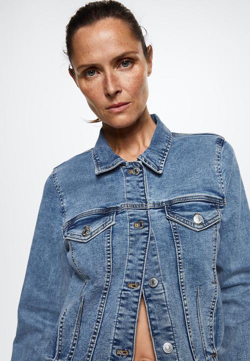 MANGO - Jacket vicky - open blue