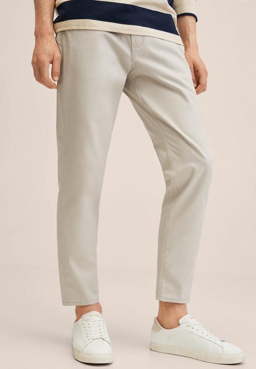 MANGO - Trousers - beige