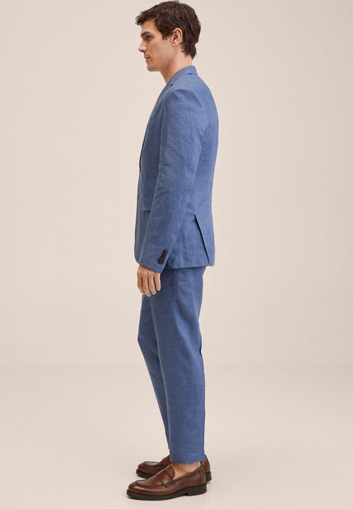 MANGO - Florida slim fit trouser - blue