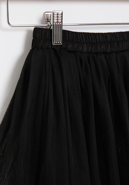 Rebel Republic - Girls mesh skirt - black