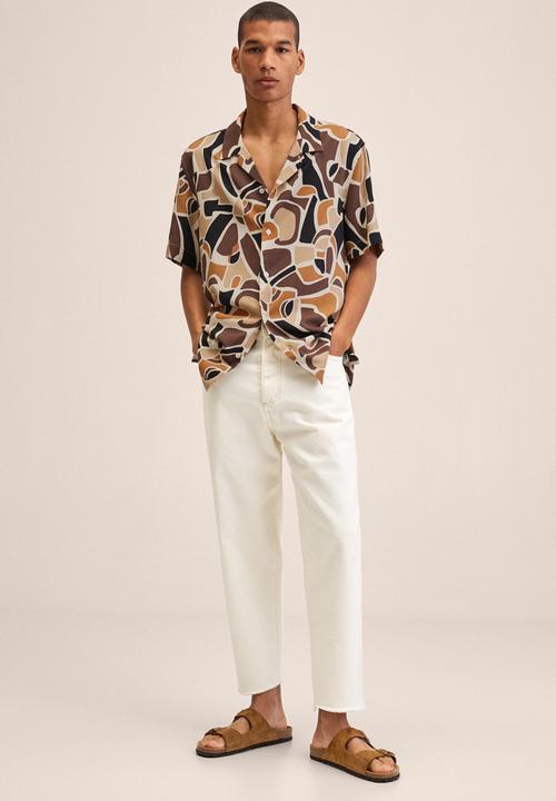MANGO - Mola shirt - brown