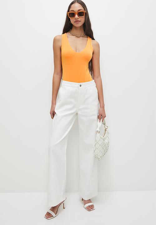 Superbalist - V-neck sleeveless bodysuit - orange 