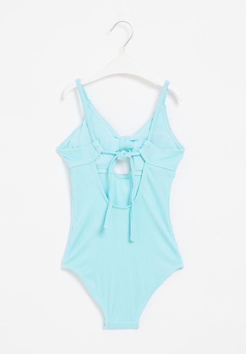 Rebel Republic - Girls one piece swimsuit - light blue