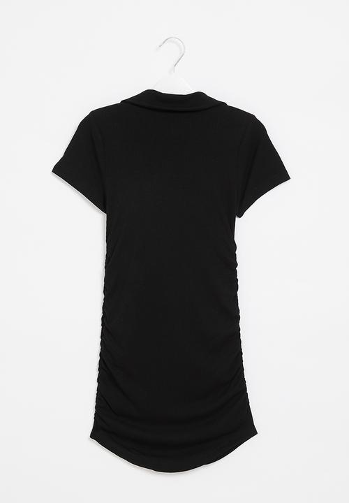Rebel Republic - Girls dress with collar - black