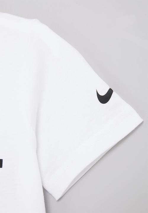 Nike - Nike boys just do it/swoosh split bolt - white