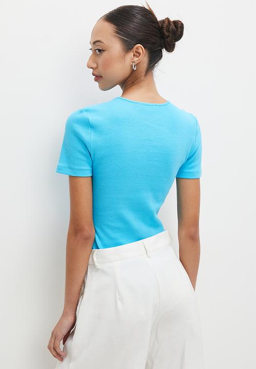 Superbalist - Keyhole front bodysuit - turquoise