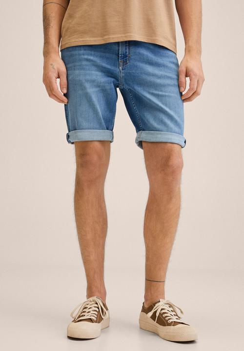 MANGO - Rock denim shorts - blue
