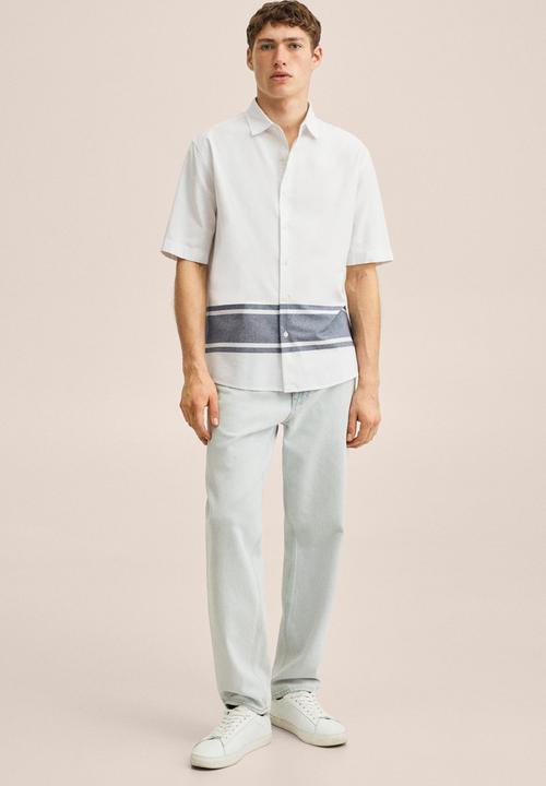 MANGO - Samos shirt - white